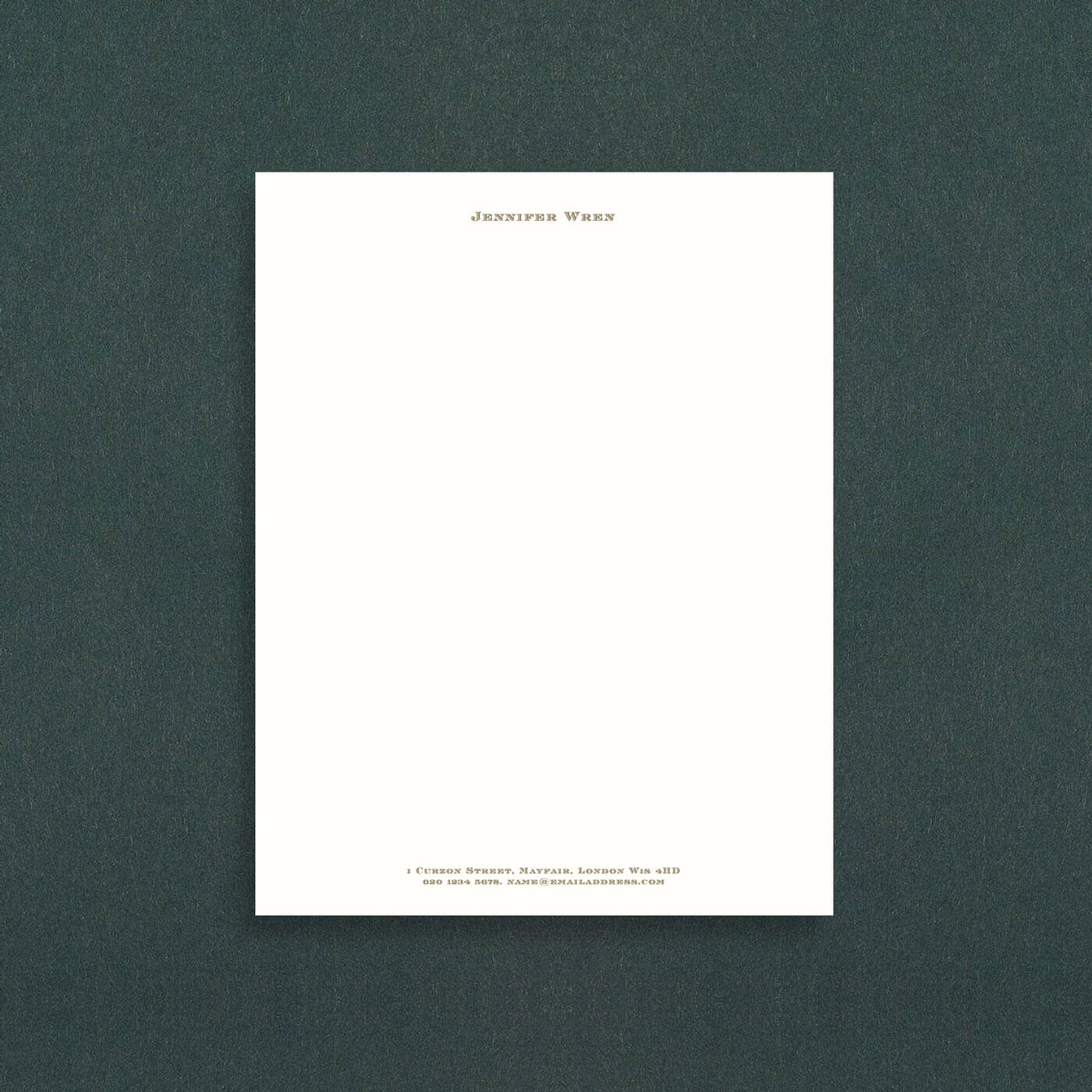 Engraved Letterheads 7" x 9" (Header & Footer)