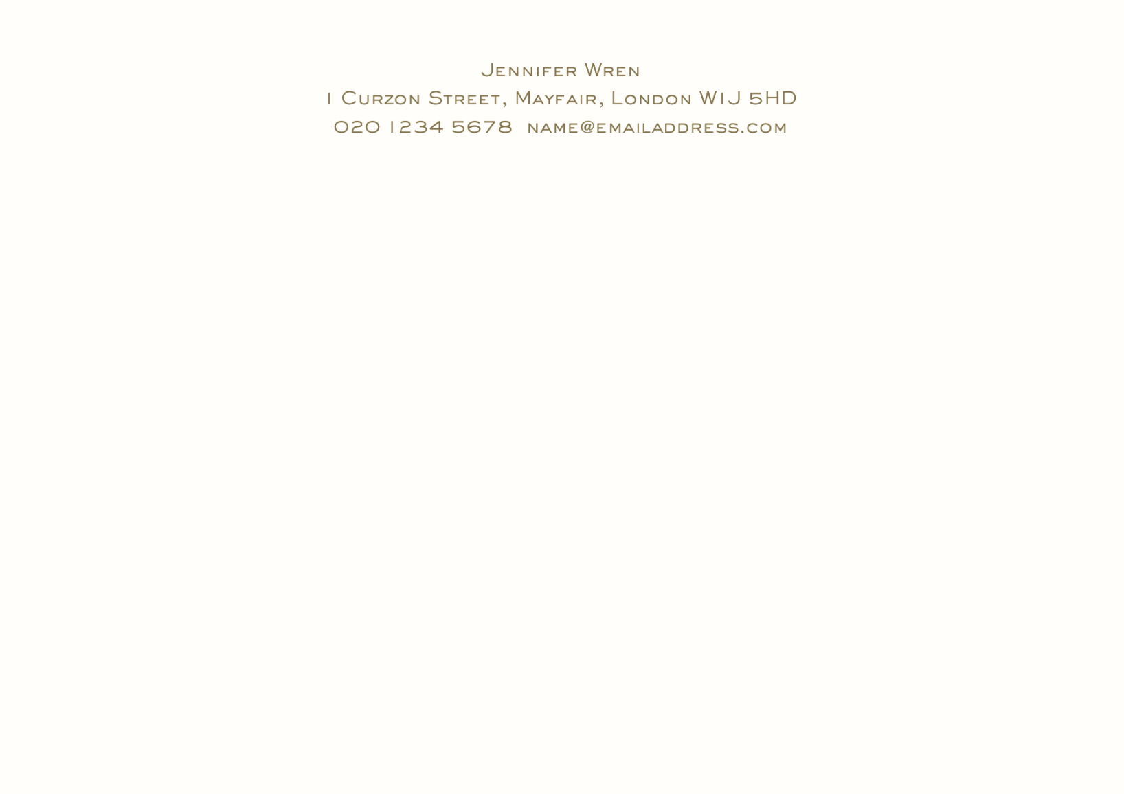 Engraved Correspondence Cards - Three Lines