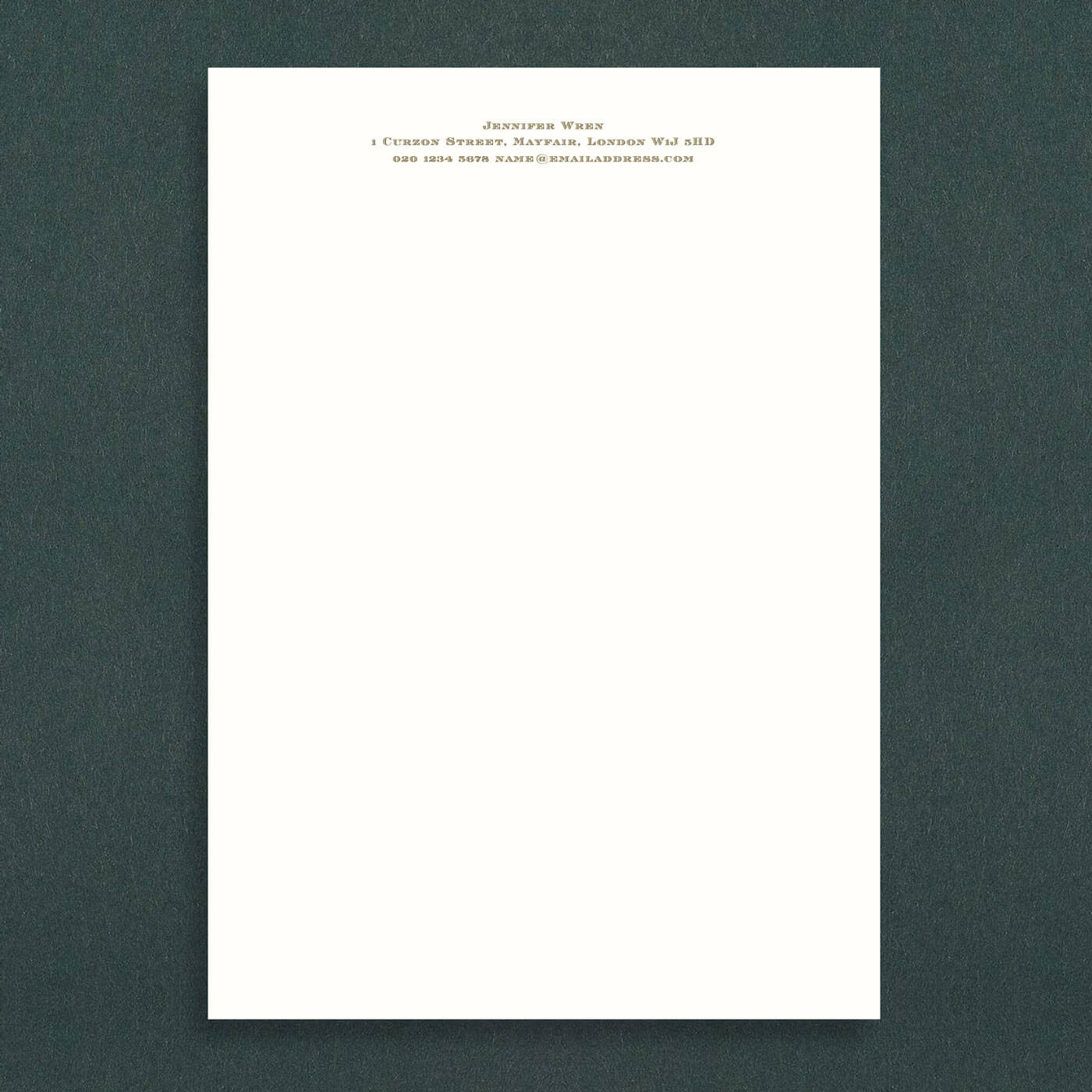 Engraved Letterheads A4 (Header Only)
