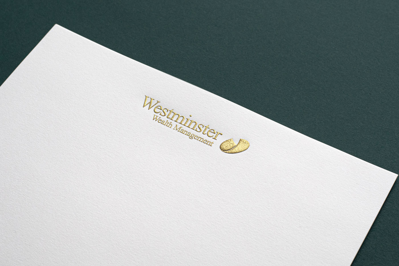 logo gold die stamped premium headed paper