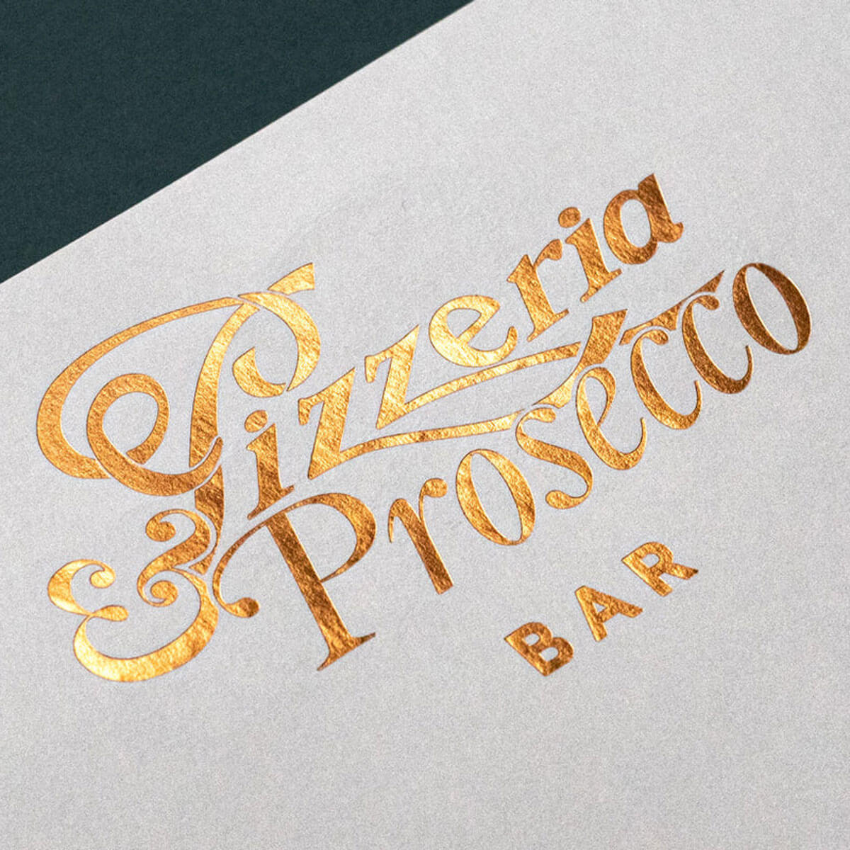 logo in gold foil blocking