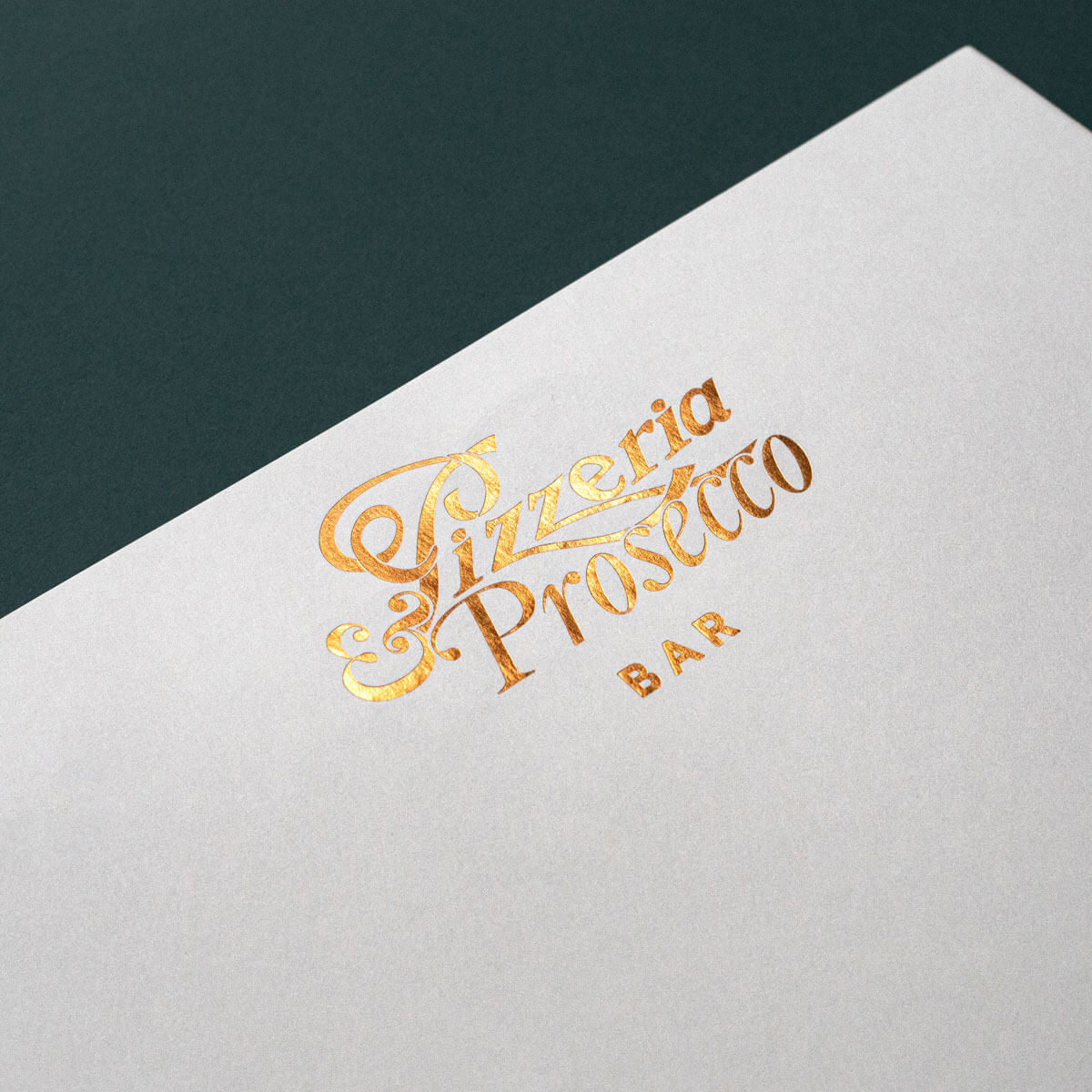 gold folied printed menu for a bar