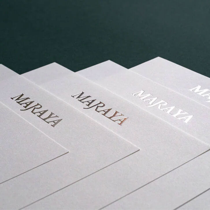 silver foiled logo business stationery headed paper professionally printed in mayfair