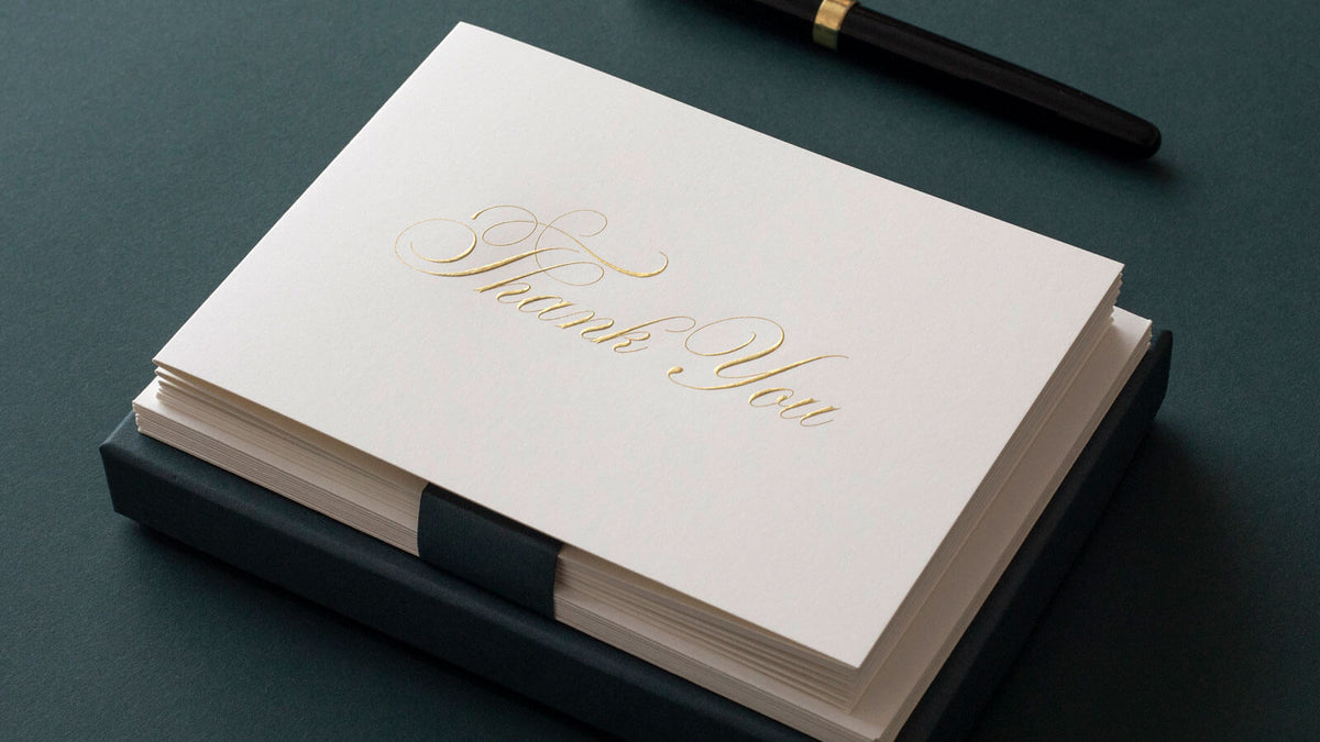 Thanks Card Reference Luxury Thank You Cards | The Wren Press, Mayfair