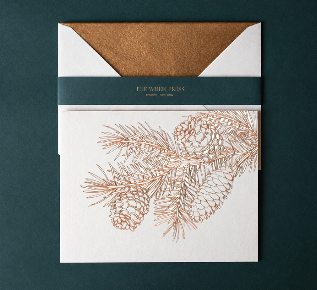 Pinecone Christmas Card
