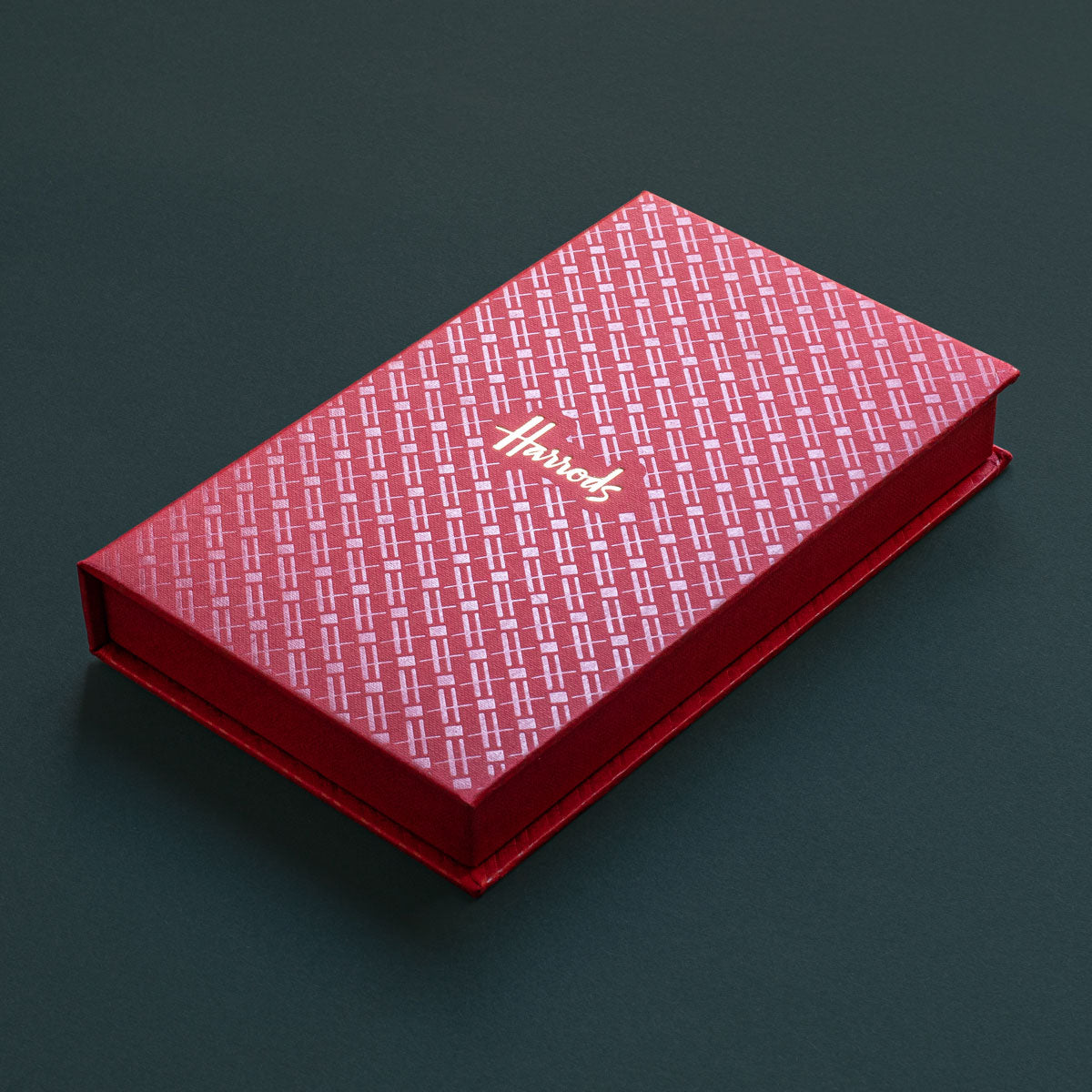 bespoke red and gold box crafted for harrods london