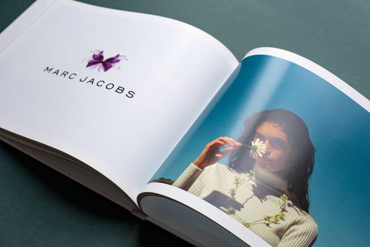 a high quality booklet printed in mayfair london for marc jacobs