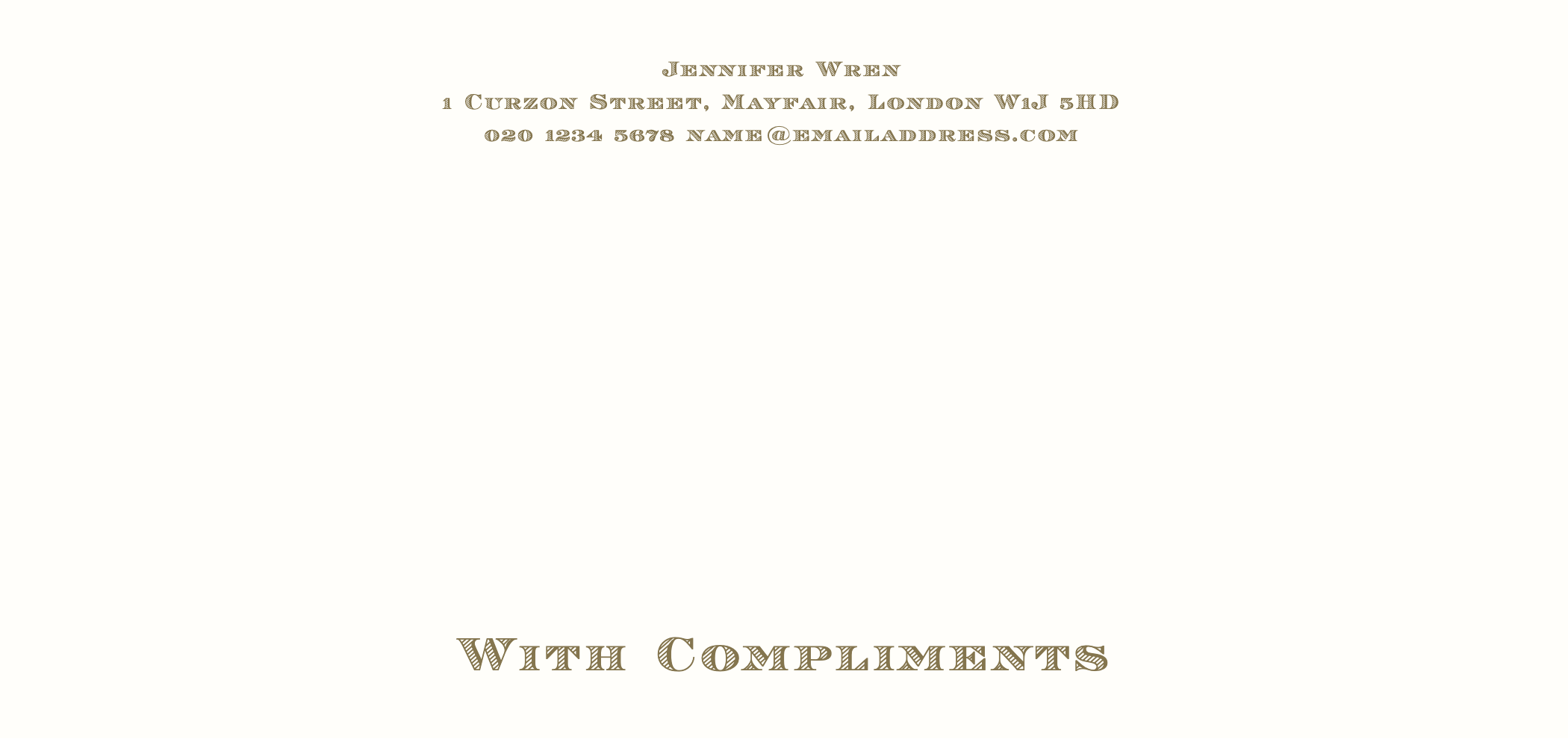 Engraved Compliment Slips