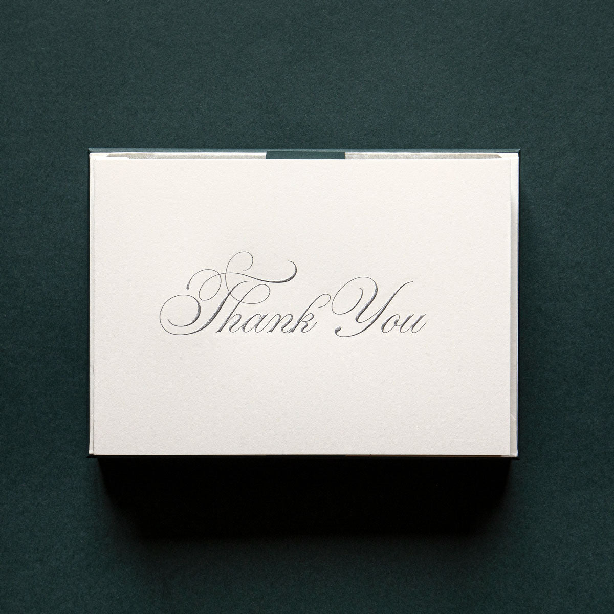 Silver Engraved Thank You Cards