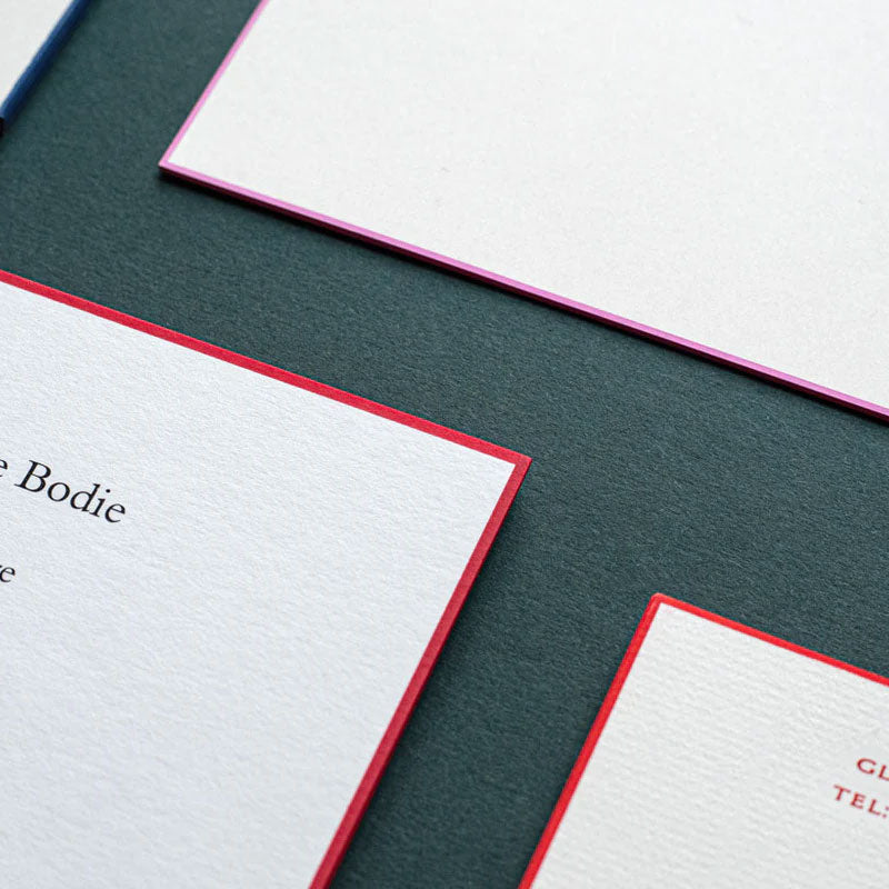 corners of luxury stationery using the hand painted skill