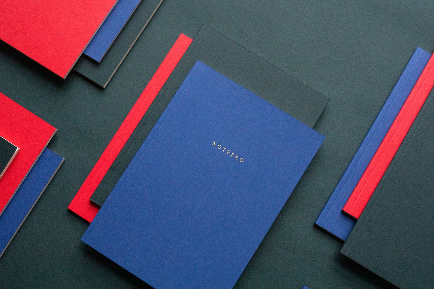 luxury notebooks colours blue green red stationery london