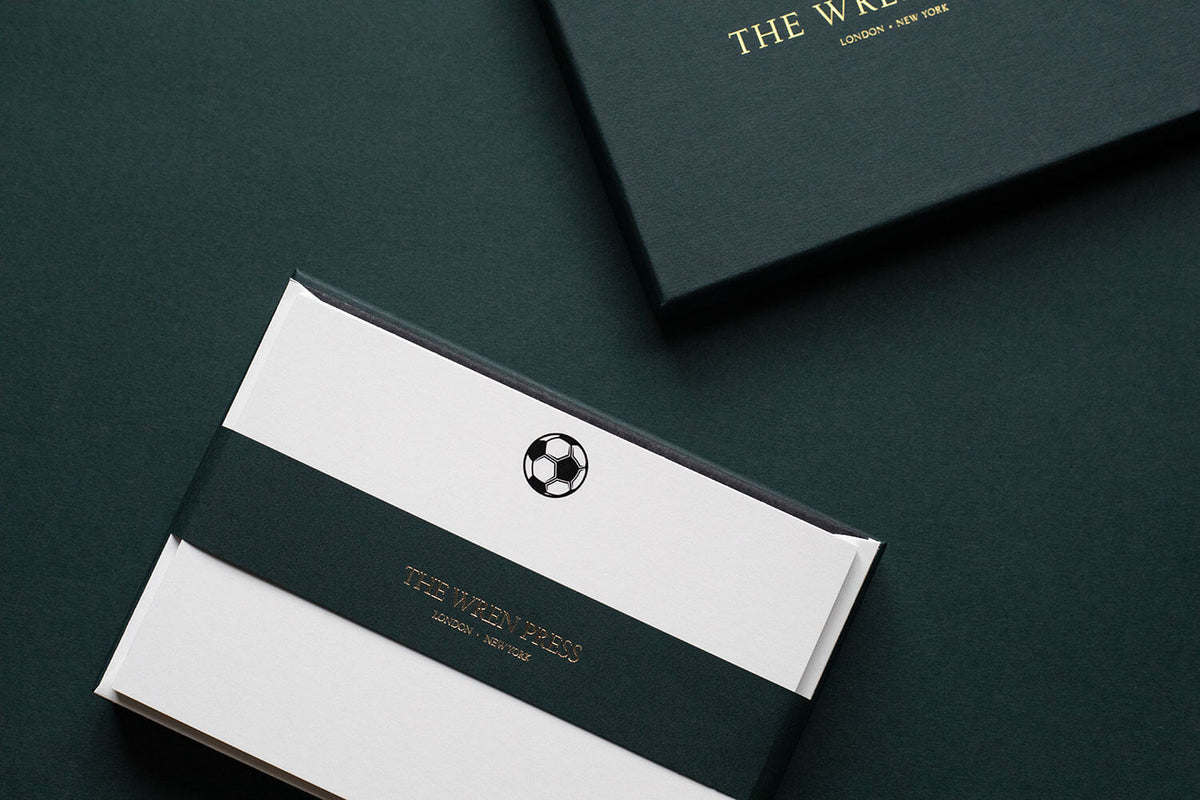 Black Football Correspondence Cards 6 x 4.25 inch - The Wren Press